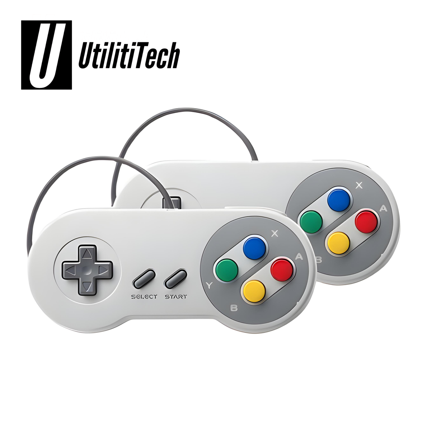 Retro Super-Style Game Console – Dual Controller Set