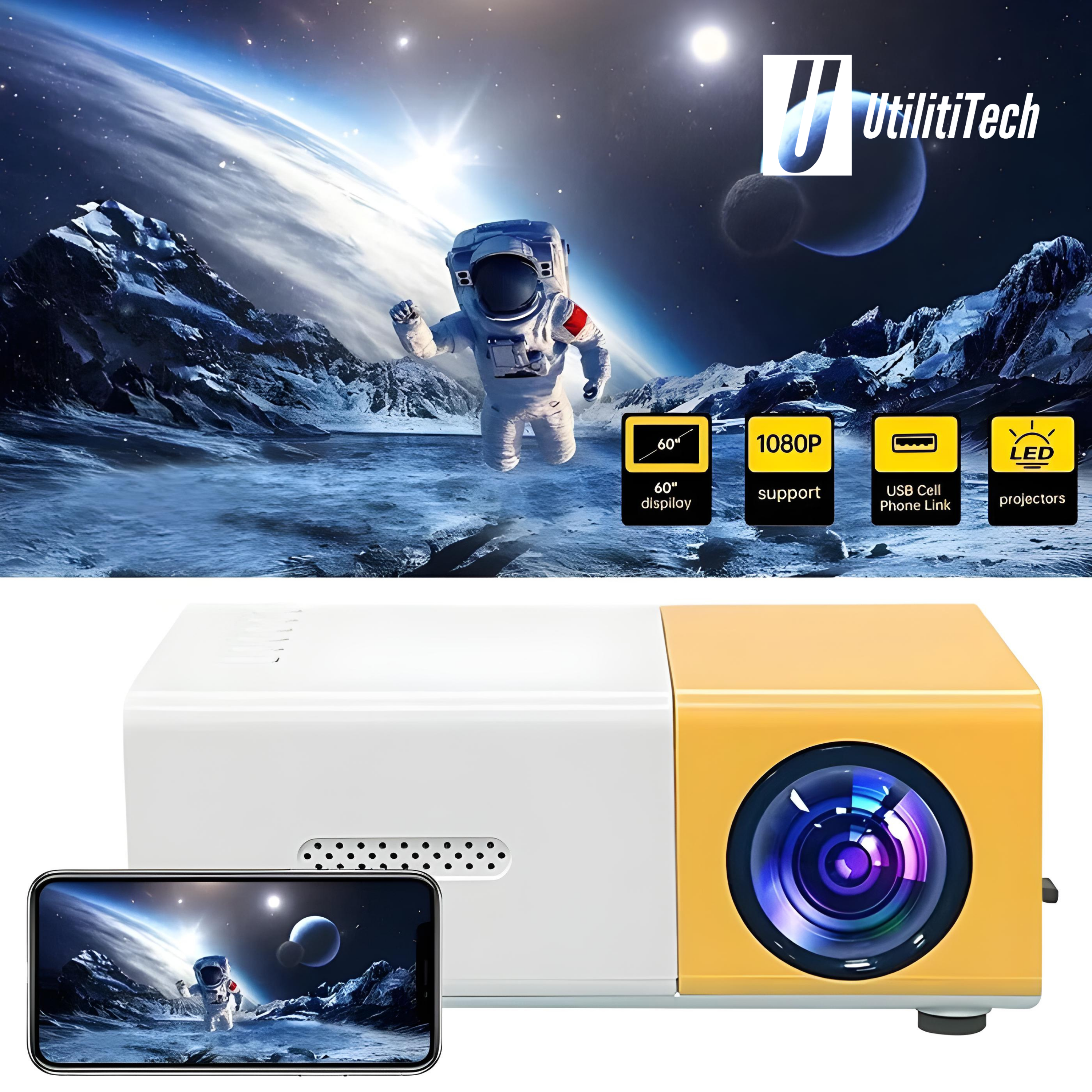 Mini Portable LED Projector – UtilitiTech X