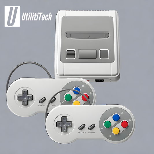 Retro Super-Style Game Console – Dual Controller Set