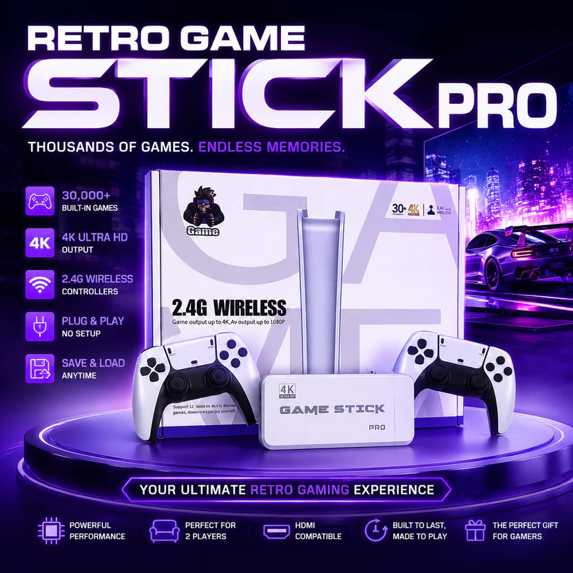 UtilitiTech X™ Retro Game Stick Pro+ 2 Wireless Controllers