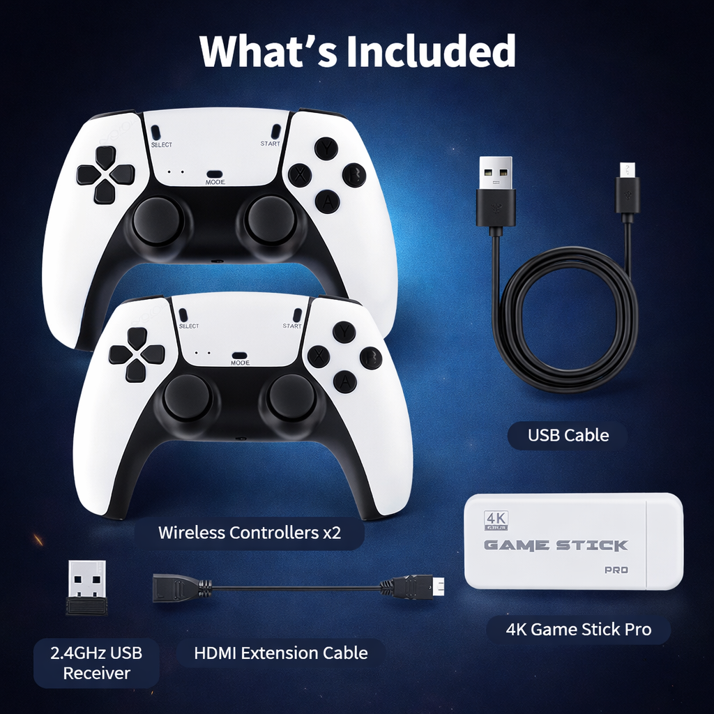 UtilitiTech X™ Retro Game Stick Pro+ 2 Wireless Controllers