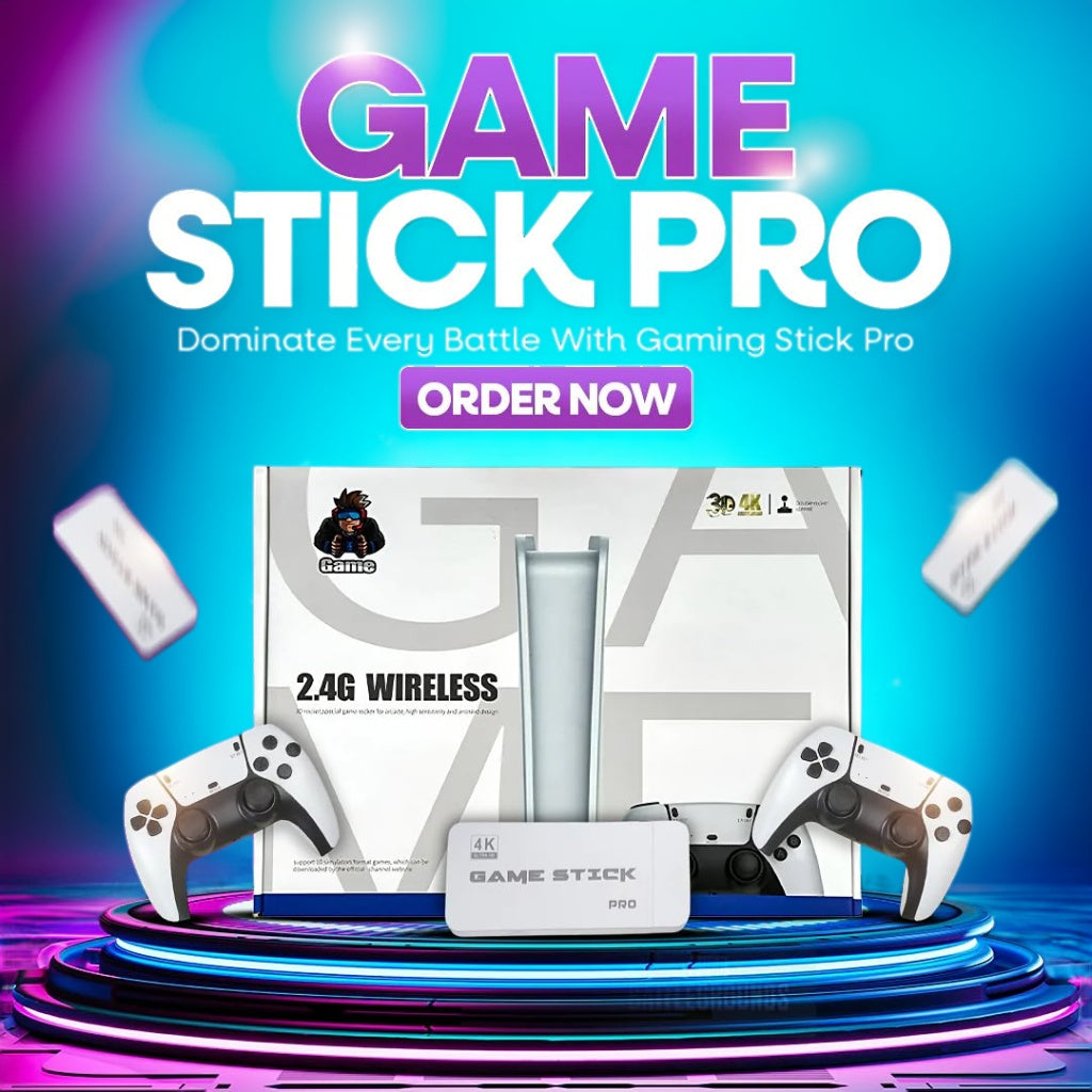 RETRO GAME STICK PRO (2 WIRELESS CONTROLLERS INCLUDED)