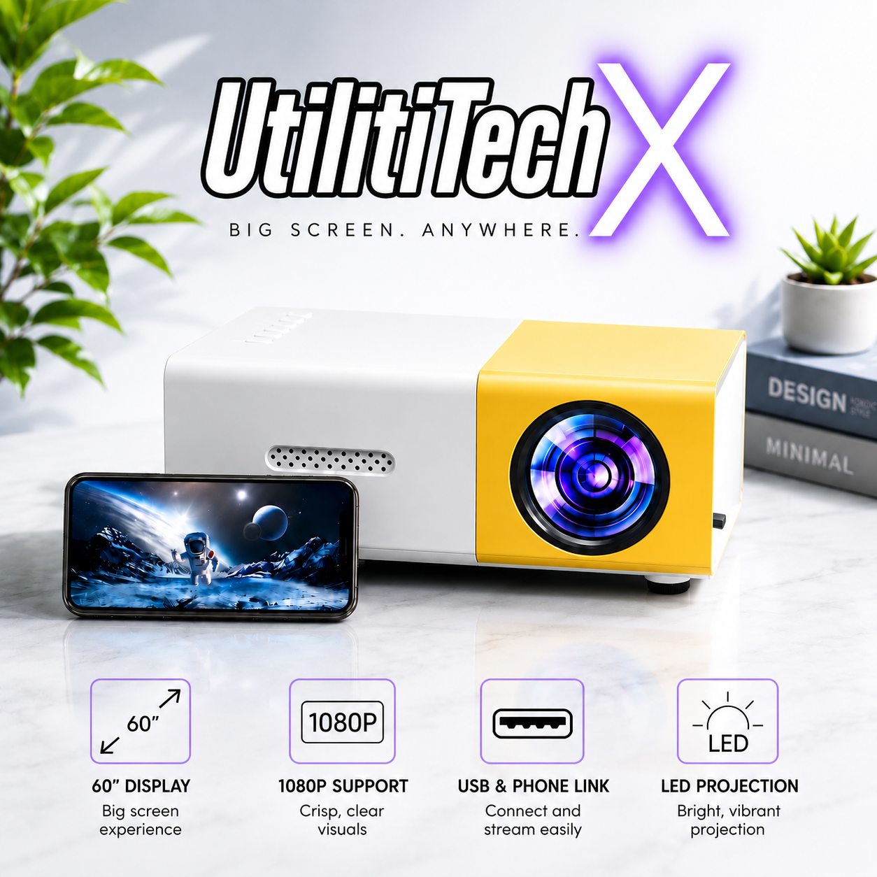 Mini Portable LED Projector